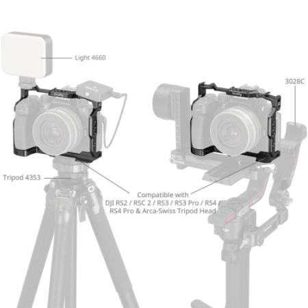 SmallRig 4980B - klatka do Nikon Z50II (Arca-Swiss, NATO) - kompatybilność, przykład użycia